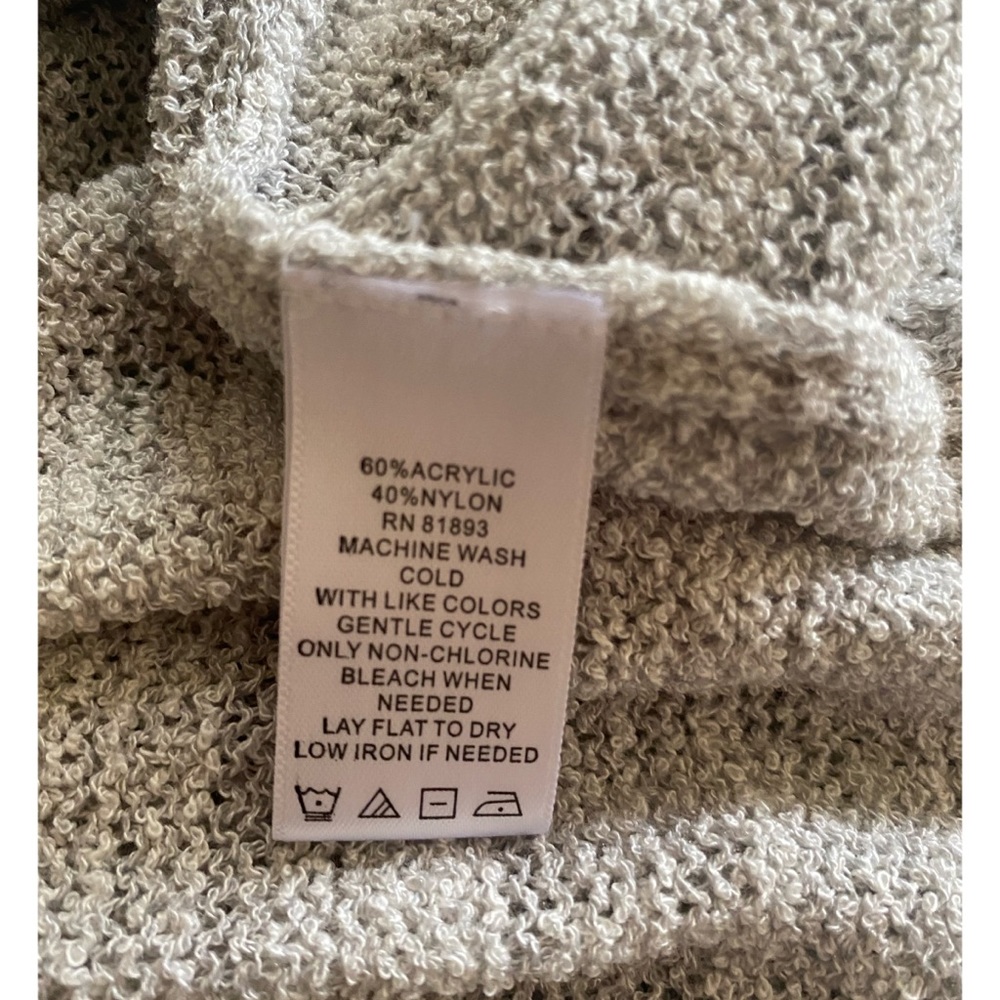 H by Halston Textured Space Dye Open Cardigan L - Picture 7 of 9
